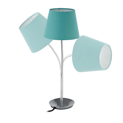 Lampă de masă flexibilă cu abajur din material textil