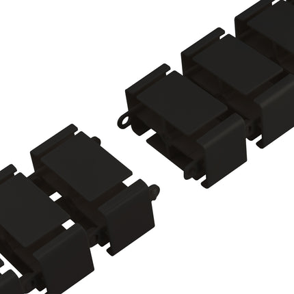 Flexible vertical cable duct for sit/stand desk Black