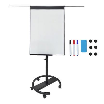 Tablă albă pentru flipchart, magnetică, 100x70 cm, suport mobil