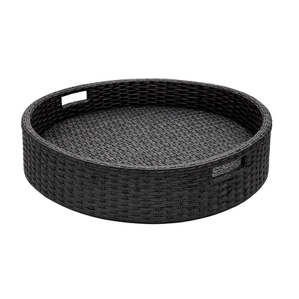 Tavă plutitoare pentru piscină, neagră, 80 cm – Ratan rezistent la intemperii