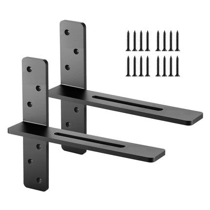 Floating Shelf Brackets, T-Shape, 2 Pack, 200 lb