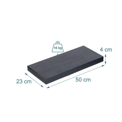 Floating Wall Shelf With Metal Bracket, Wall-Mounted