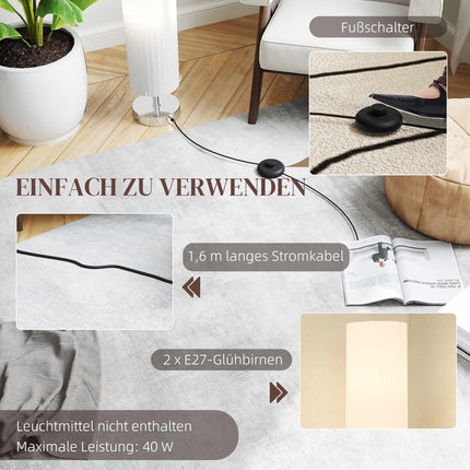 Lampă de podea, oțel inoxidabil, soclu E27, 120 cm