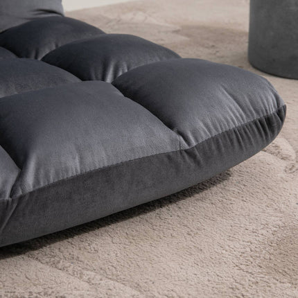 Adjustable 3-in-1 floor chair, foldable, gray, foam cushion
