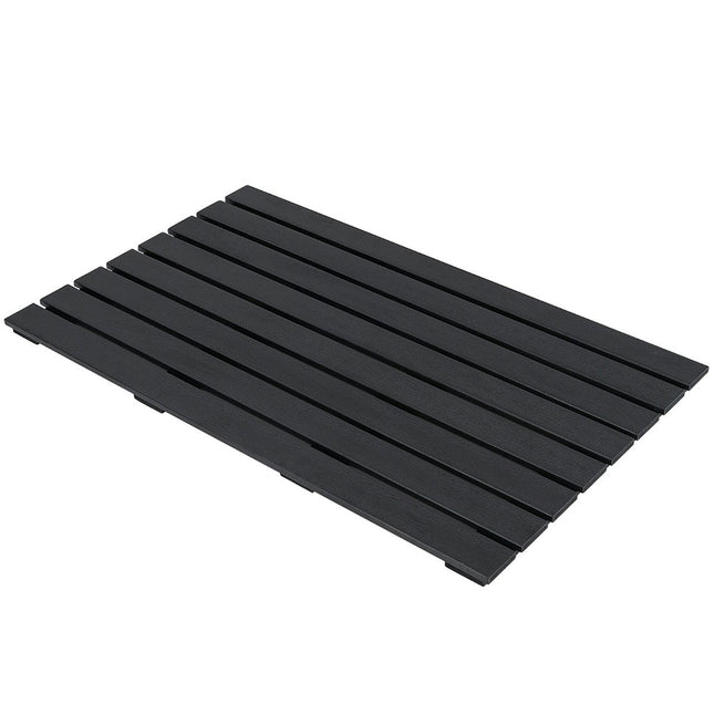 Element de podea pentru duș solar Placă de podea WPC pentru duș de grădină 100 x 60 x 2,5 cm negru