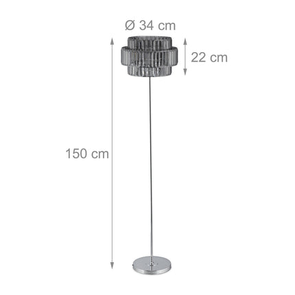 Lampa de podea gri cristal