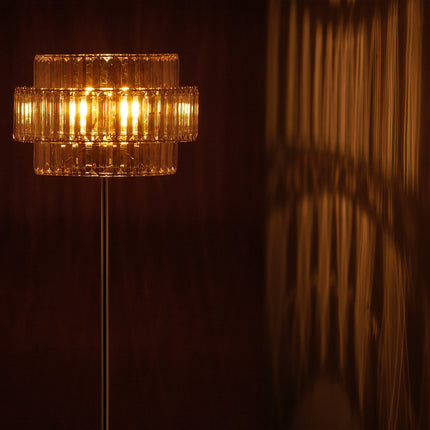 Lampa de podea gri cristal