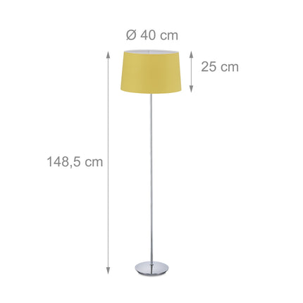 Lampa de podea cu abajur din material textil
