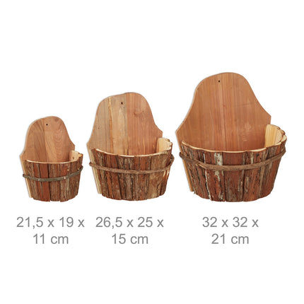 Ghiveci pentru perete - set de 3