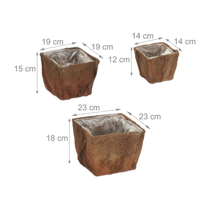 Ghiveci cu flori - set de 3