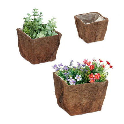 Ghiveci cu flori - set de 3