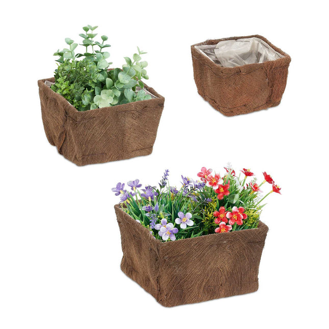Ghiveci cu flori - set de 3