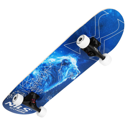 Skateboard fluorescent cu roți strălucitoare, platformă cu 9 straturi