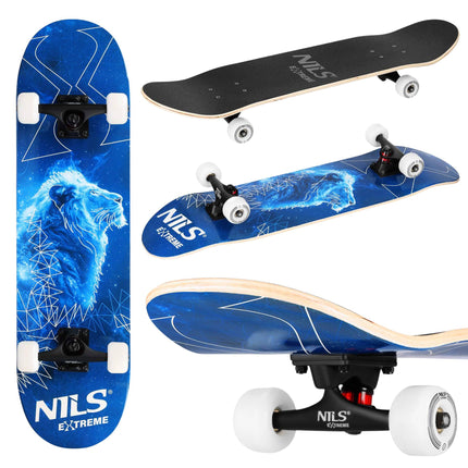 Skateboard fluorescent cu roți strălucitoare, platformă cu 9 straturi