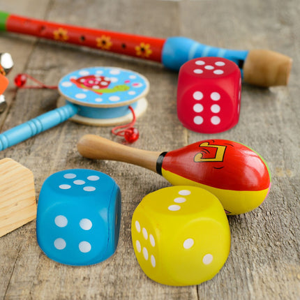 Set de 6 zaruri cu numere din spumă - moale, liniștit, educativ