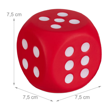 Set de 6 zaruri cu numere din spumă - moale, liniștit, educativ
