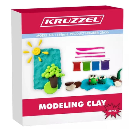 Set spumă - plastilină 48 buc. Kruzzel 21656