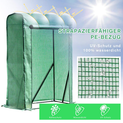 Mini greenhouse, metal frame, PE cover, 100x50x150 cm