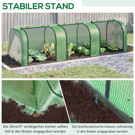 Greenhouse with door - Steel frame, 295 x 100 x 80 cm