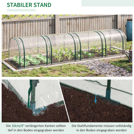 Transparent greenhouse with door - 395 x 100 x 80 cm