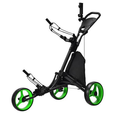Cărucior de golf pliabil cu 3 roți cu mâner reglabil