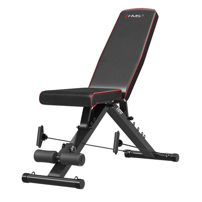 Bancă de exerciții pliabilă și reglabilă cu frânghii de rezistență