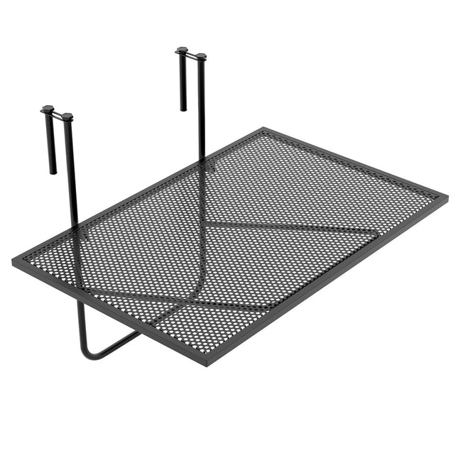 Masă de balcon pliabilă - Masă suspendată din metal, neagră