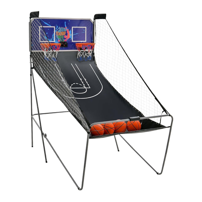 Joc arcade de baschet pliabil cu 2 cercuri, punctaj electronic