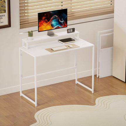 Birou pliabil pentru calculator cu suport pentru monitor, 100 x 48 cm
