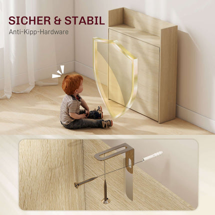 Masă de sufragerie pliabilă cu raft, design industrial, stejar, economisește spațiu