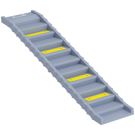 Rampă pliabilă pentru câini cu 10 trepte, antiderapantă, 154x40cm, capacitate 25kg