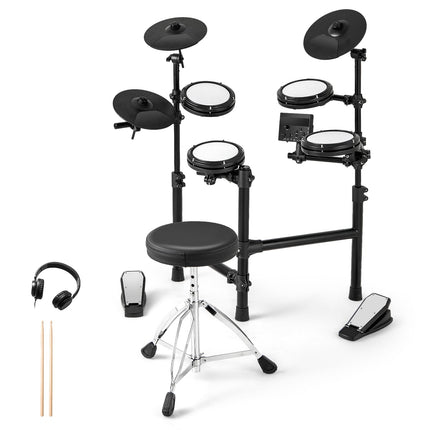Set de tobe electronice pliabile cu pad-uri din plasă, 150 de sunete