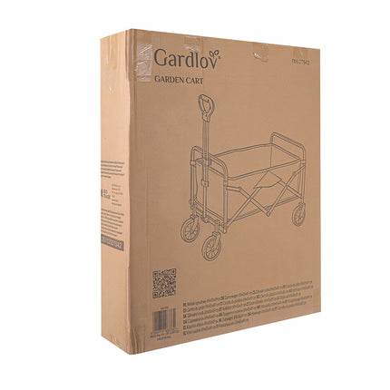 Cărucior de grădină pliabil, capacitate 90 l, încărcătură 100 kg, 4 roți