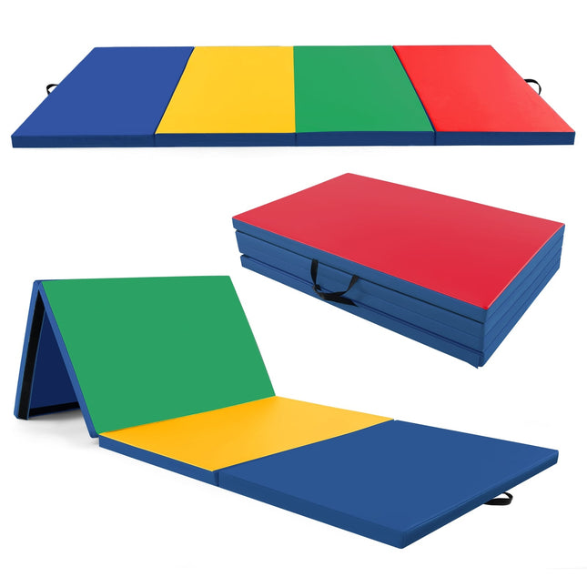 Saltea de gimnastică pliabilă, 300x117x5 cm, piele PU