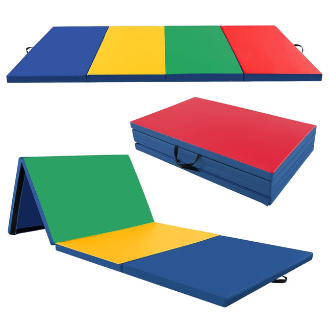 Saltea de gimnastică pliabilă, 300x117x5 cm, piele PU