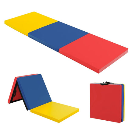 Saltea de gimnastică pliabilă, antiderapantă, cu mânere, 180x60 cm