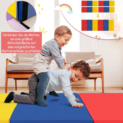 Saltea de gimnastică pliabilă, antiderapantă, cu mânere, 180x60 cm