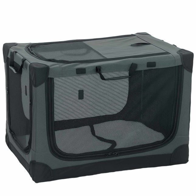 Cușcă pliabilă pentru animale de companie, material textil 600D, 76x54x54 cm, verde