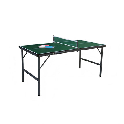 Masă de ping-pong pliabilă cu plasă, palete și mingi