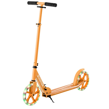 Trotinetă pliabilă cu roți LED, înălțime reglabilă, capacitate 110 kg