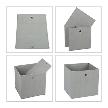Coșuri de depozitare cu raft pliabil, set de 4 - prindere ușor