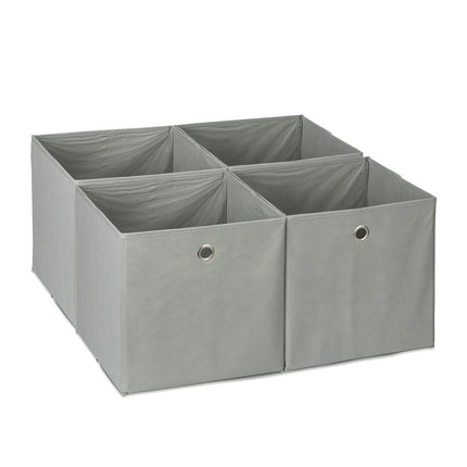 Coșuri de depozitare cu raft pliabil, set de 4 - prindere ușor