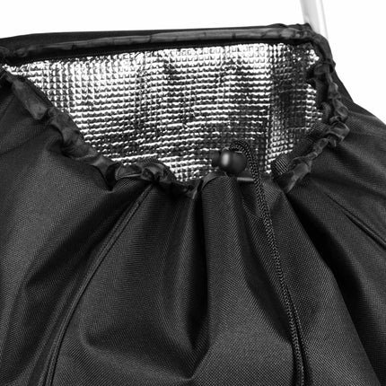 Cărucior de cumpărături pliabil 45L negru, interior termic
