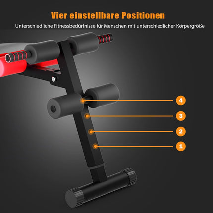Bancă de abdomene pliabilă, reglabilă, capacitate 200 kg