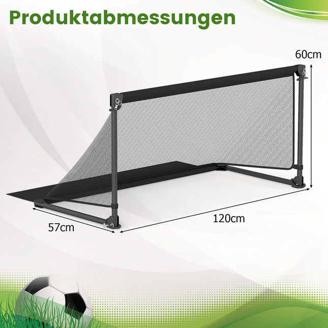 Poartă de fotbal pliabilă 120x57x60cm cu cadru metalic, plasă PE