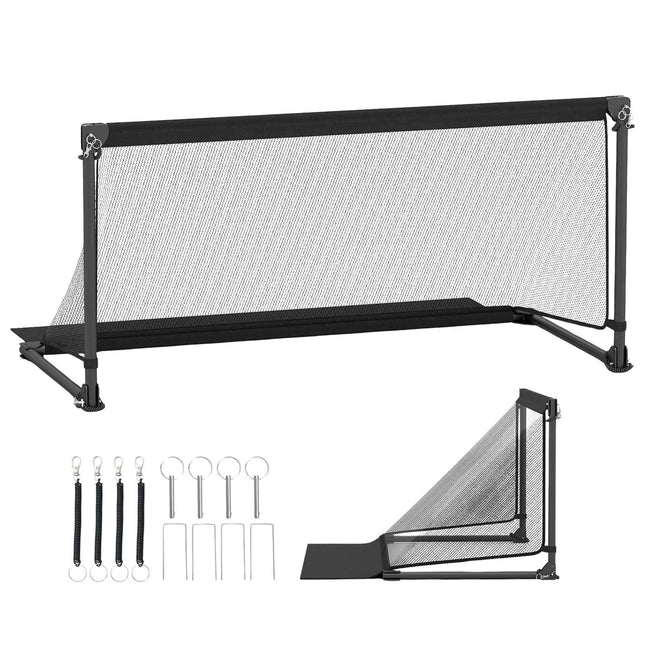 Poartă de fotbal pliabilă 150x71x76cm cu cadru metalic, plasă PE
