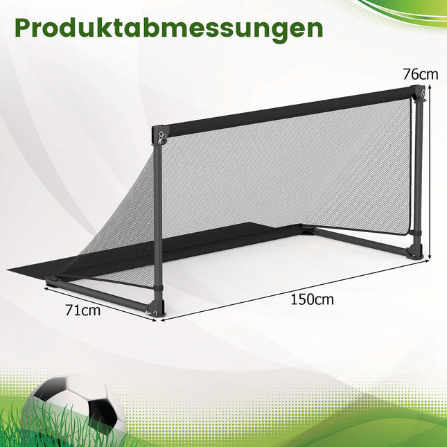Poartă de fotbal pliabilă 150x71x76cm cu cadru metalic, plasă PE