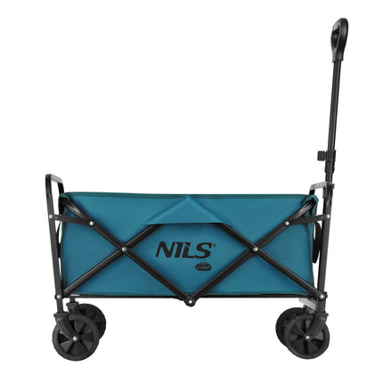 Cărucior turistic pliabil, 70L, turcoaz, PVC 600D
