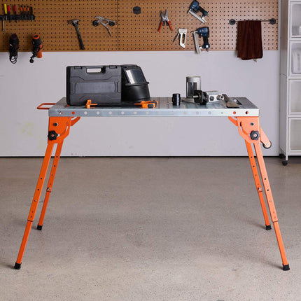 Foldable Welding Table 44 x 21 In, 500 lb, Adjustable