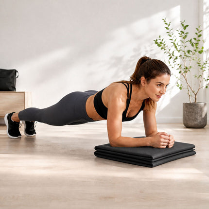 Foldable Yoga Mat 6 mm with Carry Bag, 61 x 183 cm, Black